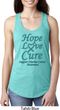 Ladies Ovarian Cancer Hope Love Cure Ideal Racerback