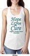 Ladies Ovarian Cancer Hope Love Cure Ideal Racerback