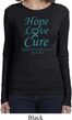 Ladies Ovarian Cancer Hope Love Cure Long Sleeve