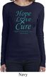 Ladies Ovarian Cancer Hope Love Cure Long Sleeve