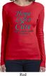 Ladies Ovarian Cancer Hope Love Cure Long Sleeve