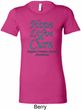 Ladies Ovarian Cancer Hope Love Cure Longer Length Shirt
