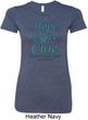 Ladies Ovarian Cancer Hope Love Cure Longer Length Shirt