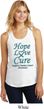 Ladies Ovarian Cancer Hope Love Cure Racerback