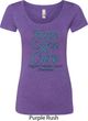 Ladies Ovarian Cancer Hope Love Cure Scoop Neck
