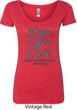 Ladies Ovarian Cancer Hope Love Cure Scoop Neck
