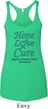 Ladies Ovarian Cancer Hope Love Cure Tri Blend Racerback
