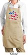 Ladies Patriotic Om Full Length Apron with Pockets