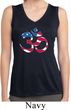 Ladies Patriotic Om Sleeveless Moisture Wicking Tee
