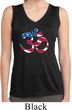 Ladies Patriotic Om Sleeveless Moisture Wicking Tee