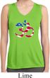 Ladies Patriotic Om Sleeveless Moisture Wicking Tee