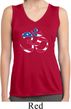 Ladies Patriotic Om Sleeveless Moisture Wicking Tee