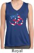 Ladies Patriotic Om Sleeveless Moisture Wicking Tee