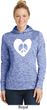 Ladies Peace Hoodie Hippie Heart Peace Dry Wicking Hoody