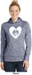 Ladies Peace Hoodie Hippie Heart Peace Dry Wicking Hoody