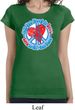 Ladies Peace Shirt All You Need is Love Longer Length Tee T-Shirt