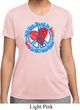 Ladies Peace Shirt All You Need is Love Moisture Wicking Tee T-Shirt