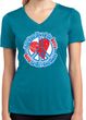 Ladies Peace Shirt All You Need is Love Moisture Wicking V-neck Tee