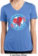 Ladies Peace Shirt All You Need is Love Moisture Wicking V-neck Tee