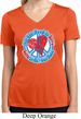Ladies Peace Shirt All You Need is Love Moisture Wicking V-neck Tee