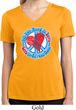 Ladies Peace Shirt All You Need is Love Moisture Wicking V-neck Tee