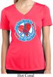 Ladies Peace Shirt All You Need is Love Moisture Wicking V-neck Tee