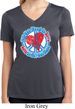 Ladies Peace Shirt All You Need is Love Moisture Wicking V-neck Tee