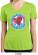 Ladies Peace Shirt All You Need is Love Moisture Wicking V-neck Tee