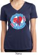 Ladies Peace Shirt All You Need is Love Moisture Wicking V-neck Tee