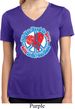 Ladies Peace Shirt All You Need is Love Moisture Wicking V-neck Tee