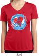 Ladies Peace Shirt All You Need is Love Moisture Wicking V-neck Tee