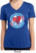 Ladies Peace Shirt All You Need is Love Moisture Wicking V-neck Tee