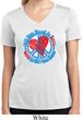Ladies Peace Shirt All You Need is Love Moisture Wicking V-neck Tee
