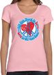 Ladies Peace Shirt All You Need is Love Scoop Neck Tee T-Shirt