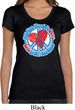 Ladies Peace Shirt All You Need is Love Scoop Neck Tee T-Shirt