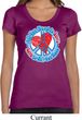 Ladies Peace Shirt All You Need is Love Scoop Neck Tee T-Shirt