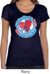 Ladies Peace Shirt All You Need is Love Scoop Neck Tee T-Shirt