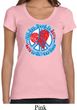 Ladies Peace Shirt All You Need is Love Scoop Neck Tee T-Shirt