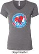 Ladies Peace Shirt All You Need is Love V-neck Tee T-Shirt