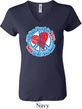 Ladies Peace Shirt All You Need is Love V-neck Tee T-Shirt
