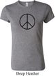 Ladies Peace Shirt Basic Peace Black Crewneck Tee T-Shirt