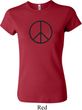 Ladies Peace Shirt Basic Peace Black Crewneck Tee T-Shirt