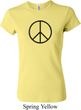 Ladies Peace Shirt Basic Peace Black Crewneck Tee T-Shirt