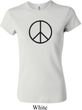 Ladies Peace Shirt Basic Peace Black Crewneck Tee T-Shirt