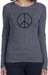 Ladies Peace Shirt Basic Peace Black Long Sleeve Tee T-Shirt