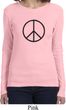 Ladies Peace Shirt Basic Peace Black Long Sleeve Tee T-Shirt