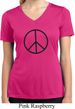 Ladies Peace Shirt Basic Peace Black Moisture Wicking V-neck Tee