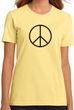 Ladies Peace Shirt Basic Peace Black Organic Tee T-Shirt