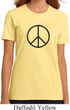 Ladies Peace Shirt Basic Peace Black Organic Tee T-Shirt