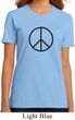 Ladies Peace Shirt Basic Peace Black Organic Tee T-Shirt
